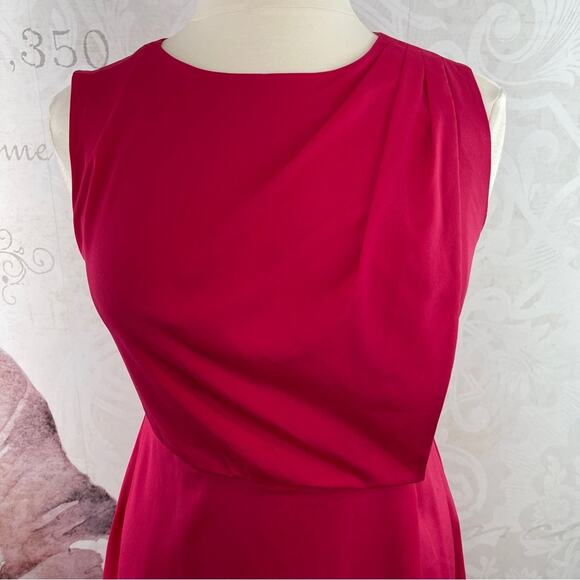Vince Camuto Pink Silky Dress Layered Front Pleats Size 14 - Picture 2 of 14